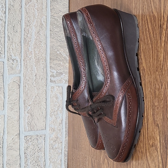 BALLY Wedge Leather Oxford Teo Toned Mahogany/Espresso - Picture 3 of 12